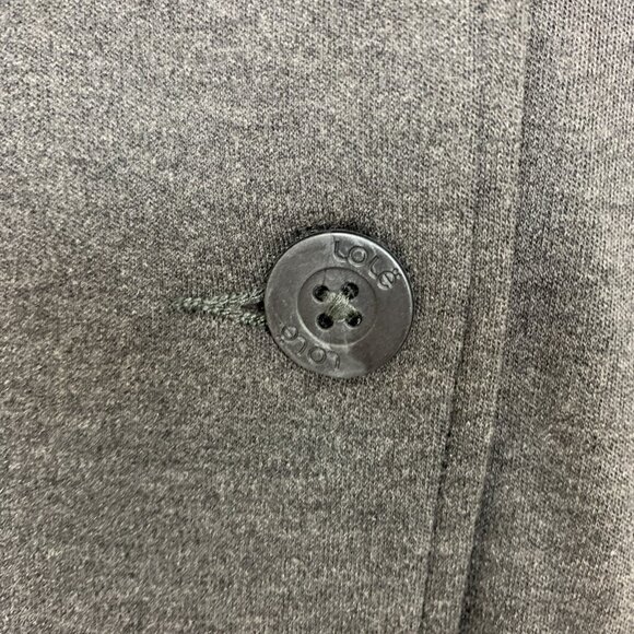 LOLE Womens L Knit Blazer Jacket 3 Button Gray Pockets Cozy Work Office Stretch - Picture 4 of 14